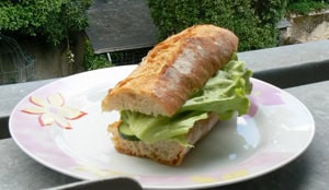 A homemade lunch in my apartment in Tours.