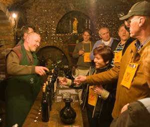 A wine tasting in Moravia in the Czech Republic