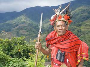 Banaue, Philippines: The Imbayah Festival 5 A chief of the Ifuago