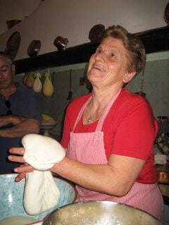 Positano: Paradise Italian Style 3 Mamma Rosa's mozzorella-making demonstration