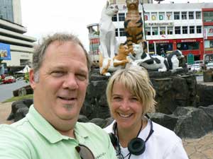 Max Hartshorne and Sony Stark in Kuching, the City of Cats