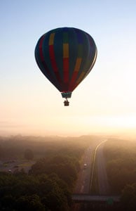 Windbourne floats over I-395.