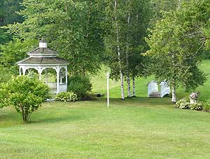 The grounds of the Rosewood Country Inn in Bradford, New Hampshire
