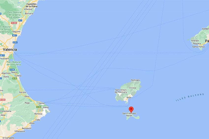 Formentera Spain map