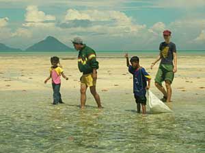 Gathering mollusks