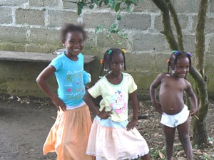 Kids in El Valle, Colombia. Nearly all of the people in this region are very dark skinned, descendants of African slaves.