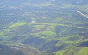 Jordan as seen from the Golan Heights
