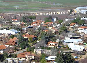 Metulah, Israel sits right on the border with Lebanon.