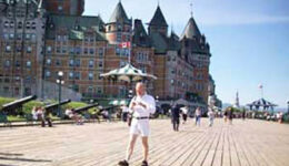 Downtown Quebec City skyline is dominated by the elegant Fairmont hotel.