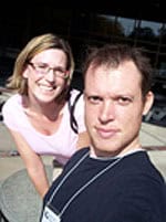 Our own Kelly Westhoff with Rolf Potts in Minneapolis.