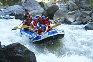 Rafting in Costa Rica.