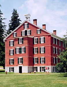 The Brick Residence Hall was designed and built by Shakers in the early 1800s, and today looks much as it did then. 