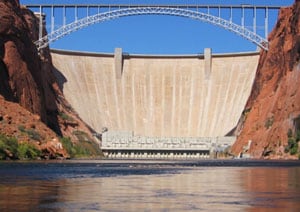 The Glen Canyon dam was inaugurated by Lady Bird Johnson in 1966.