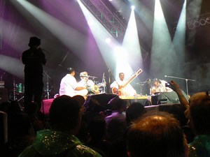 Akasha, a musical group featuring a sitar, one of more than 30 acts who played at the Rainforest World Music Festival in Sarawak, Malaysia. photos by Sony Stark.