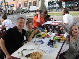 Dijon, France: Full of Kid-Friendly Surprises 5 A family dinner in Dijon.