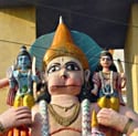 The Temple of Hanuman, a half monkey half human Hindu devotee of God