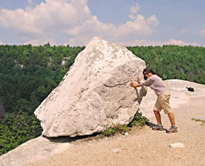 The Shawangunks: Hiking in Upstate New York 4 This is the famous Patterson's Pellet; now I know what it means to be 'steady as a rock.'