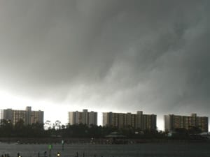 Storm approaches in Orange Beach, AL. 
