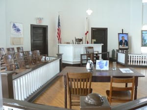 Inside the courthouse at Monroeville where the movie was filmed.