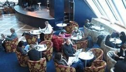 Aboard the ferry from Finland to Estonia.