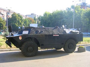 Ukraine: A Three-Day Adventure in Sunny Kiev 5 For those interested in the USSR relics, you will see many of them in Kiev: an armoured car for sale.