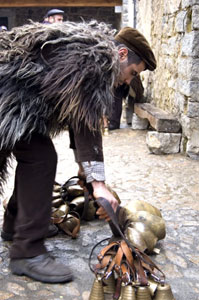 Sardinia's Mamuthones: An Ancient Carnival 3 A Mamuthone preparing for the ritual