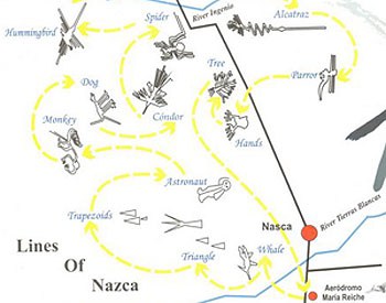 The Mystery of the Nazca Lines 5 Handy map of our flight