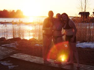 Savoring every moment of the sunset over the Gulf of Bothina