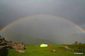 India: Trekking from McLeod Ganj to Triund and Beyond 10 The rainbow at Triund