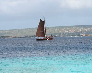 Bonaire, Dutch West Indies: Well Worth Its Salt 6 A sailboat off the coast of Bonaire - photo by Toccoa Switzer