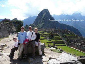 A Family Adventure in the Amazon Jungle 9 Space family at the top of Machu Picchu