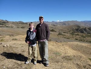 A Family Adventure in the Amazon Jungle 8 The author and his son at the top of the Andes