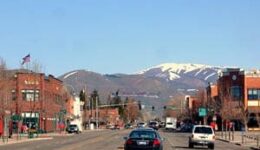 Main drag of Hailey, Idaho, pop. 6000.