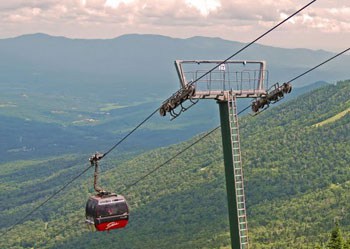 Hiking Mount Mansfield, Vermont's Highest Peak 2 The Mount Mansfield Gondola, an eight-passenger enclosed lift hoisted us from the Gondola Barn up to the Cliff House Restaurant.