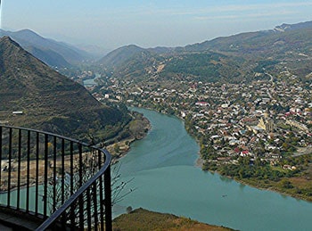 View of the Mtkvari from the Jvari Church 