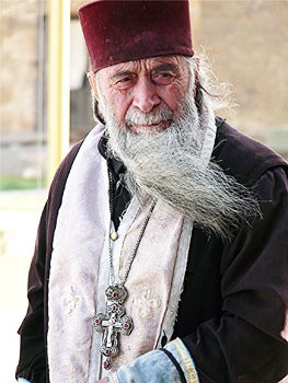 A priest at Sveti Tskhoveli Cathedral in Mkskheta, Georgia. Photos by David Rich 