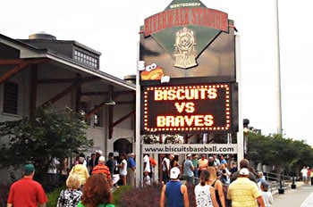 Montgomery, Alabama: The South's Capital City 11 Riverwalk Stadium is the home of the Montgomery Biscuits.