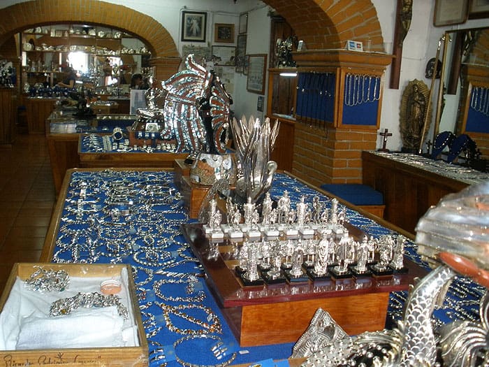 Taxco: Mexico's Silver Capital Beckons 4 Silver Products on Display in Taxco, Mexico. Photo by Habeeb Salloum.