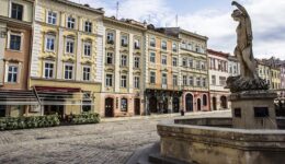 The central square of the city of Lviv Market