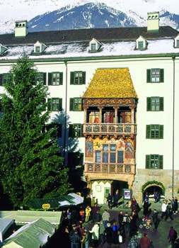 Holiday Getaways: Innsbruck in Austria and Switzerland 5 The famous Golden Roof during Christmas in Innsbruck