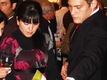 Checking into Hotels Up and Down the Chilean Beanpole 13 Santiago's beautiful people at a Plaza San Francisco wine-tasting.