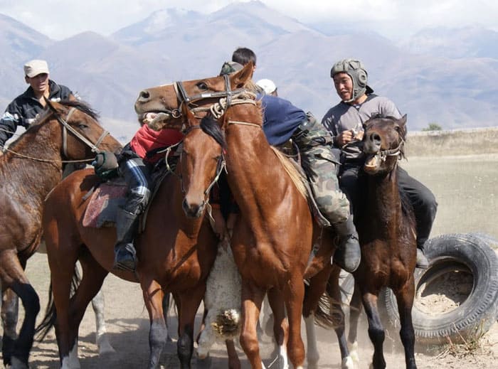 Dead Goat Polo, National Sport of Kyrgyzstan 3 Dead Goat Polo owes as much to wrestling as to polo.