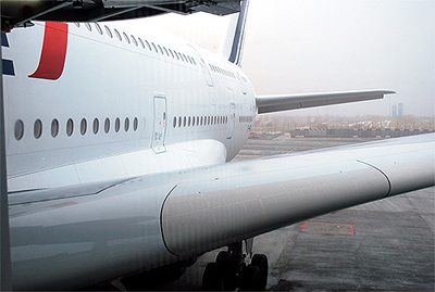 The massive A380 can be configured to seat 838 passengers! Photos by Sony Stark.