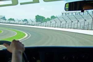 Taking a lap on the track at the Indianapolis Motor Speedway – photos by Richard Bauman
