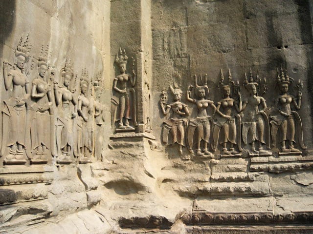 Perfect figurines around every corner at Angkor Wat in Siem Reap, Cambodia