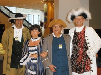 Costumed revelers