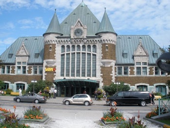 The railway station in Quebec City