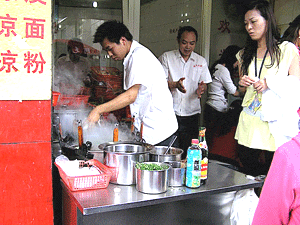 Sichuan hot soup vendor. photo by Shelley Seale.