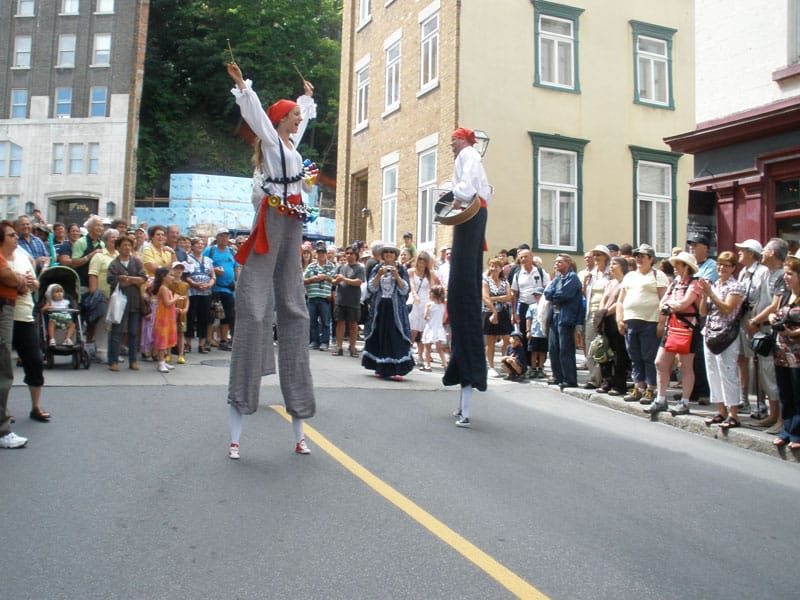 Stick men at the New France Festival in Quebec City