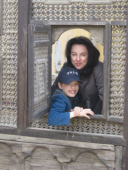 Peeking out from a screened window at the Gayer-Anderson House